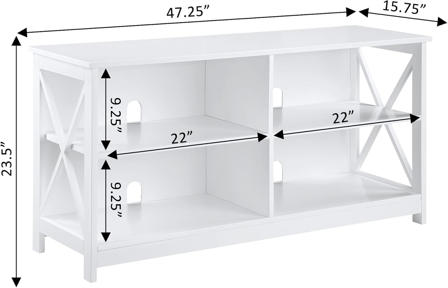 Convenience Concepts Oxford TV Stand, White