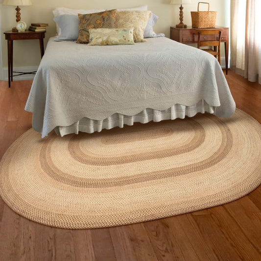 Cookie Dough Brown Area Rugs 4x6' – Large Farmhouse Rugs for Entryway and Bedroom