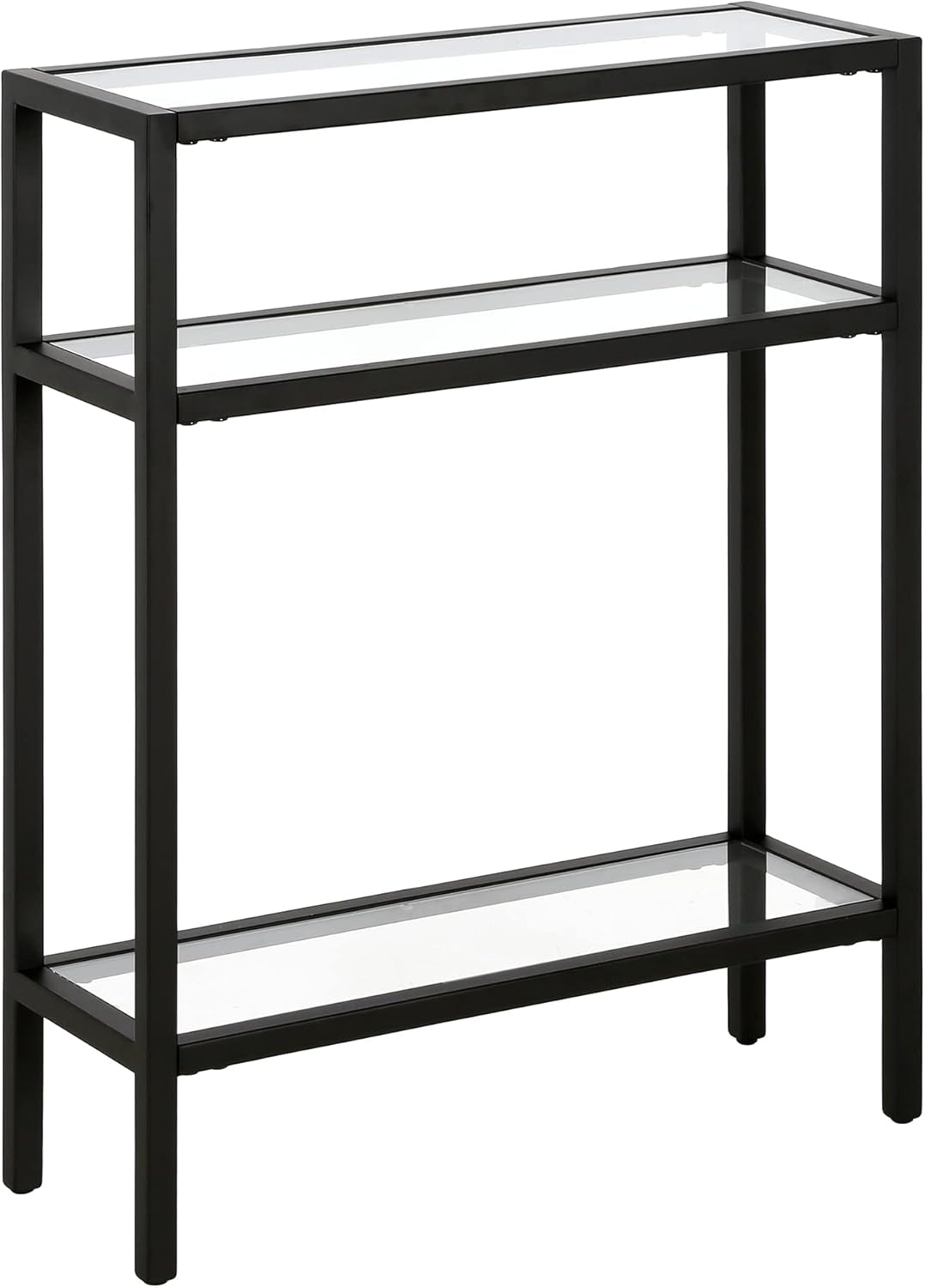 Henn&Hart 22" Wide Rectangular Console Table in Blackened Bronze, Entryway Table, Accent Table for Living Room, Hallway