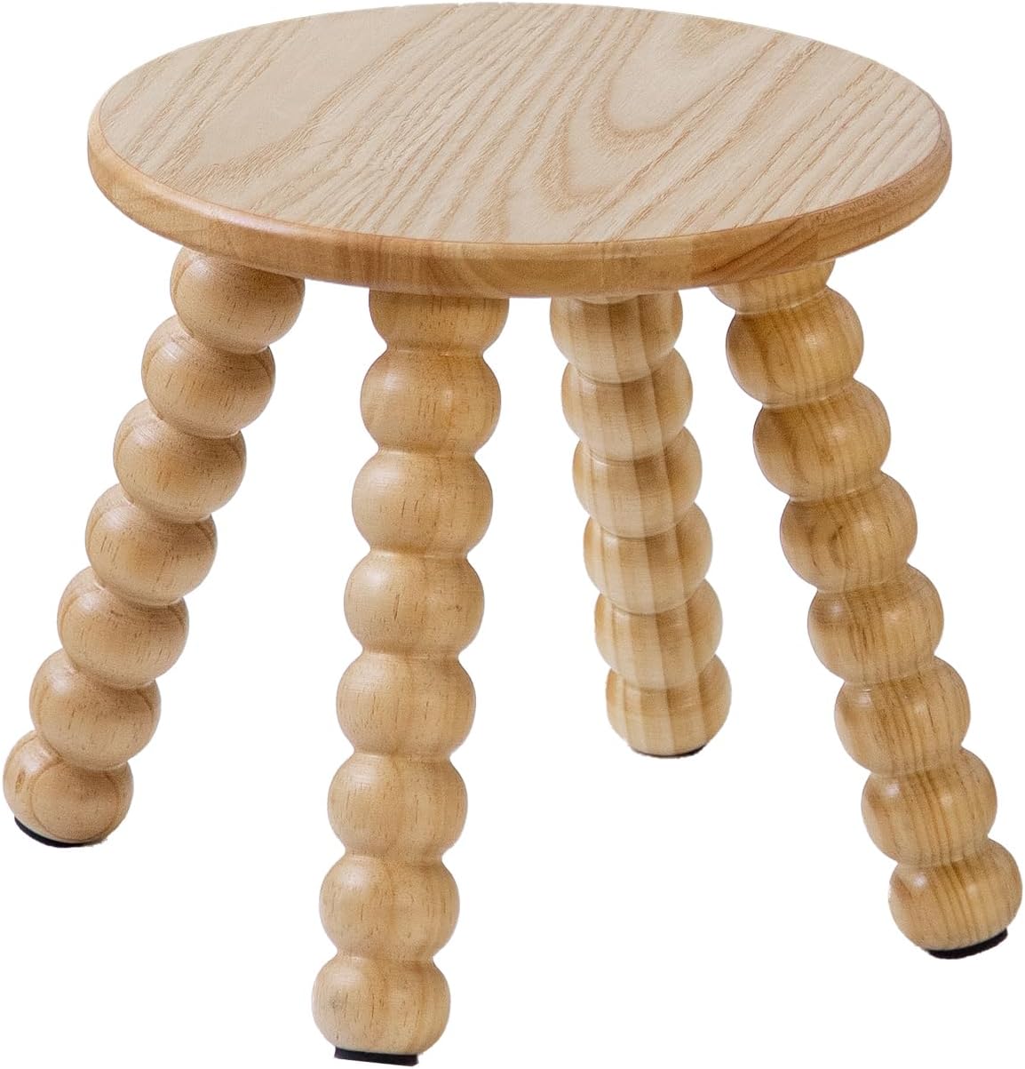 Solid Wooden Step Stool for Kids Adults, 10 inch Short Chair Perfect Matched Sensory Table, Sturdy and Versatile Foot Stool for Bathroom, Kitchen, Bedroom, Plant Stand Natural (1, Burlywood)