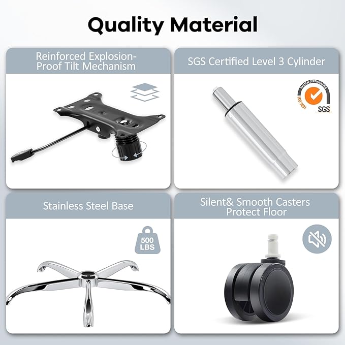 Office Chair,Ergonomic Mesh Desk Chair with Adjustable Lumbar Support,Computer Chair with Flip-up Armrests, Rolling Executive Chairs, Home Office Chair(Blue)