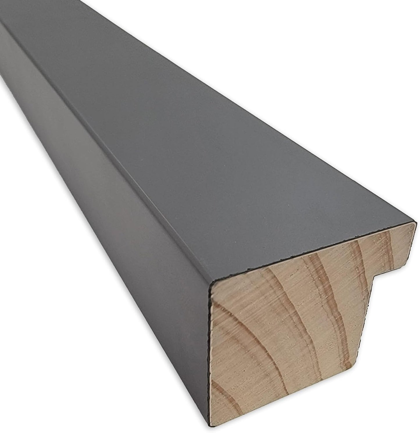 Amanti Art Grey Wall Mirror 23x19 Edwin Grey Rectangle Bathroom Mirror for Wall Decor Living Room, Small Casual Wood Frame, Hangs Horizonally and Vertically, Bathroom Decor, Beveled Edge from WI, USA