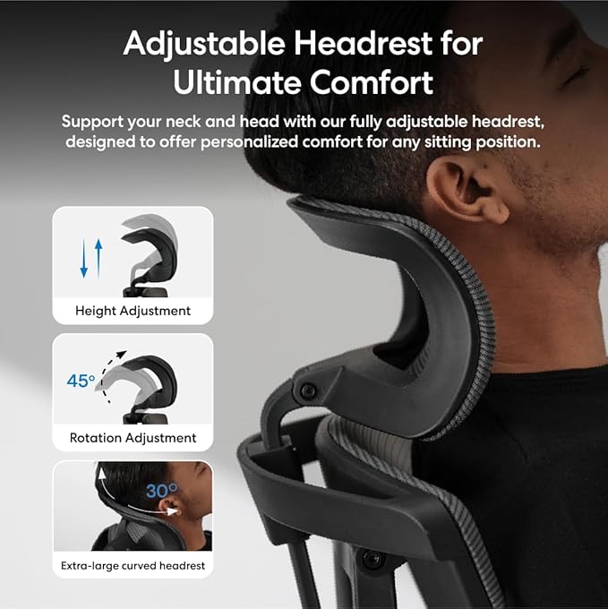 Autonomous ErgoChair Pro Ergonomic Office Chair Foam Grey Adjustable Lumbar Support, Rolling Swivel - Home Office Desk Chairs with Wheels and Arms - Ergonomic Desk Chair Comfy for Gaming & Long Hours