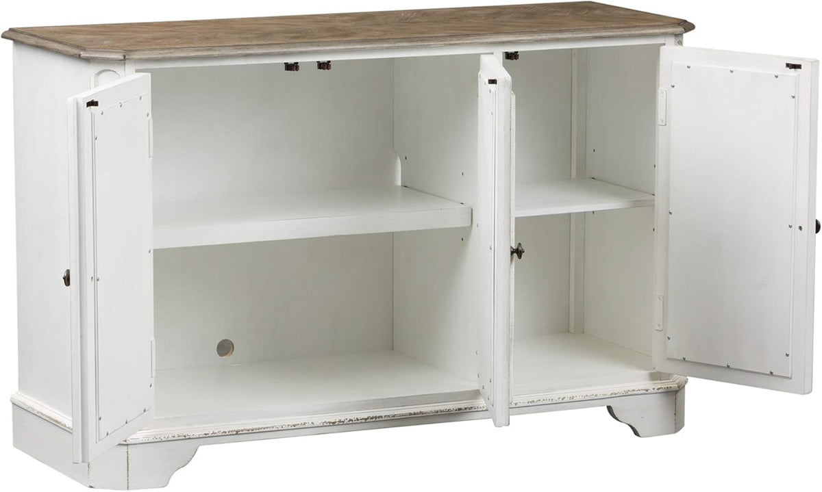 Liberty Furniture Industries Magnolia Manor TV Console, W51 x D18 x H32, White