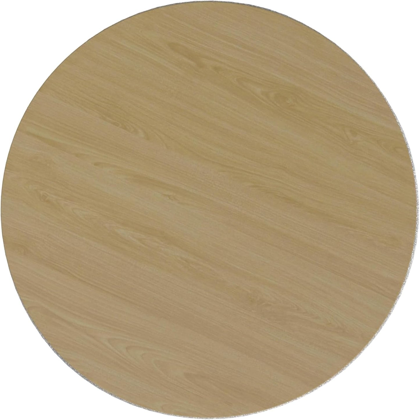 HomePop Modern Fabric Storage Ottoman with Wood Top -White Cream Boucle with Gray Yarn