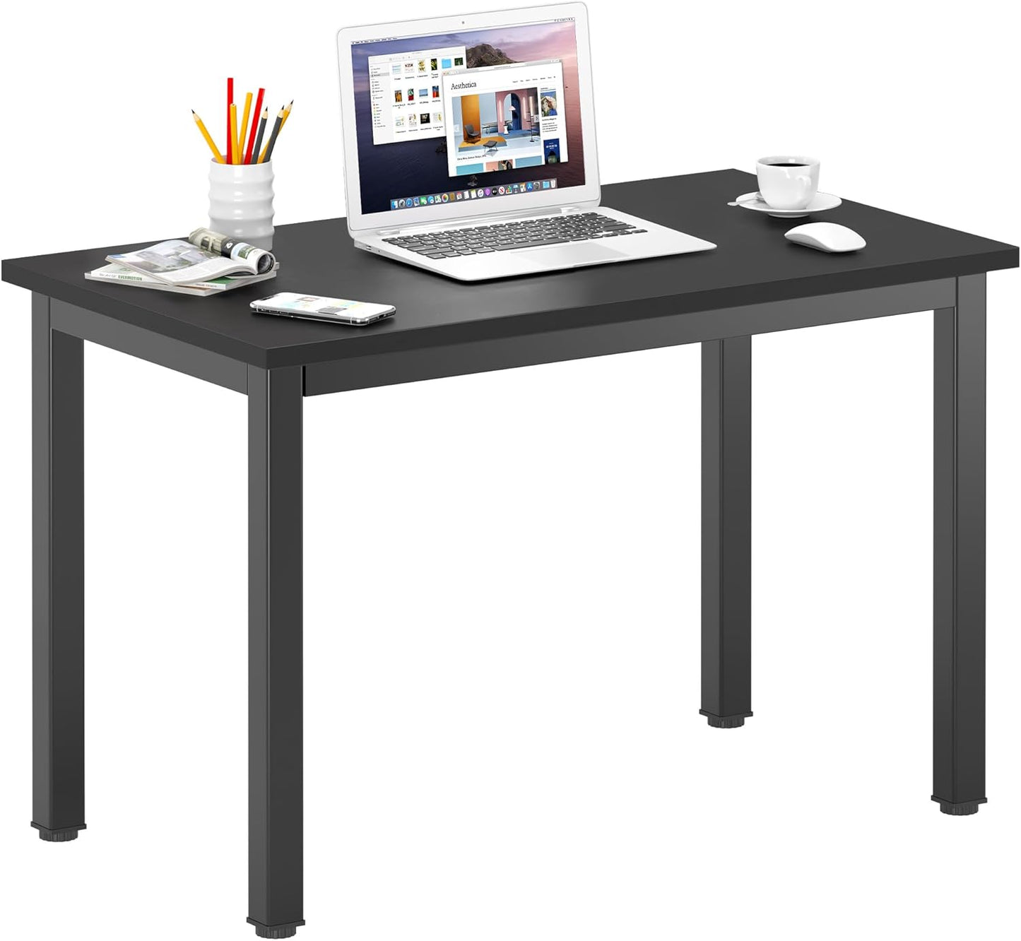 DlandHome 31.5 inches Small Computer Desk,Writing Table for Small Spaces Study Table Student Laptop Desk Black