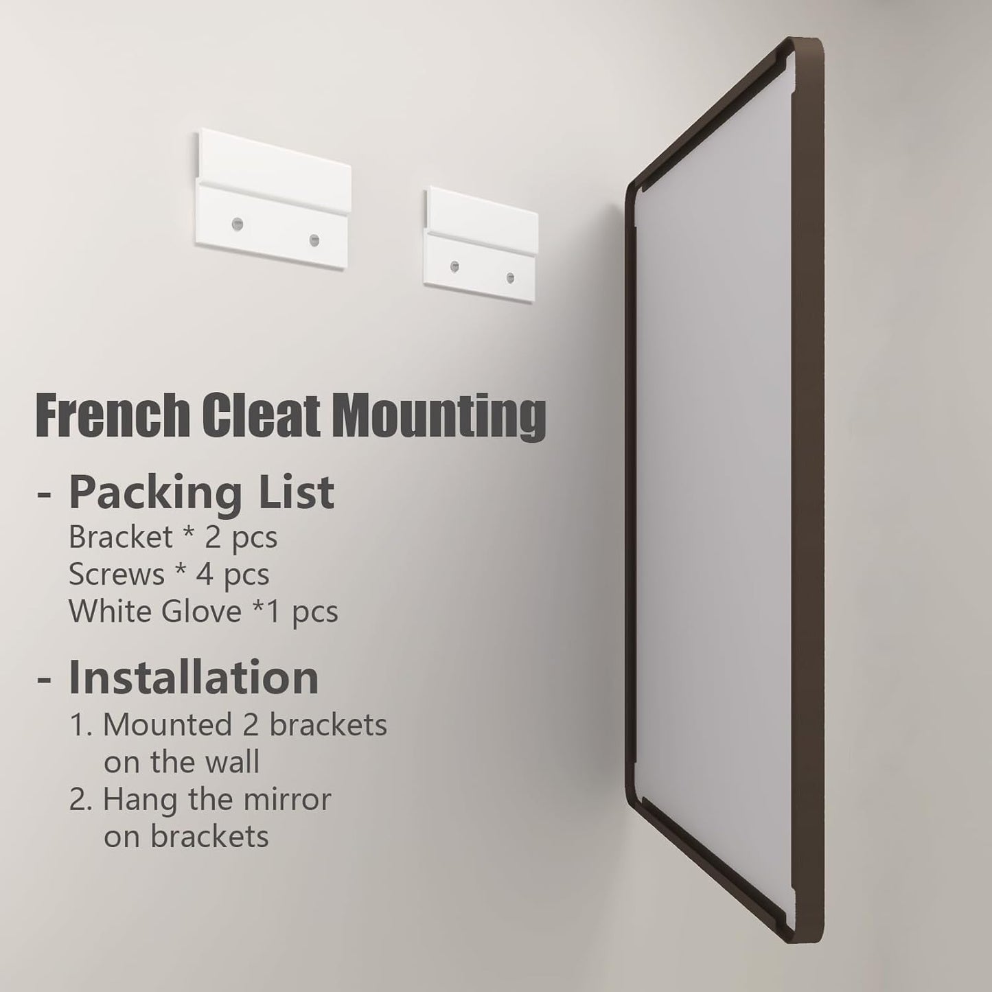 60x36 Bronze Bathroom Vanity Mirror for Wall, Large Bronze Frame Mirror with Brushed Metal Frame, Rounded Rectangle Mirror, Shatterproof, Anti-Rust (Horizontal/Vertical)