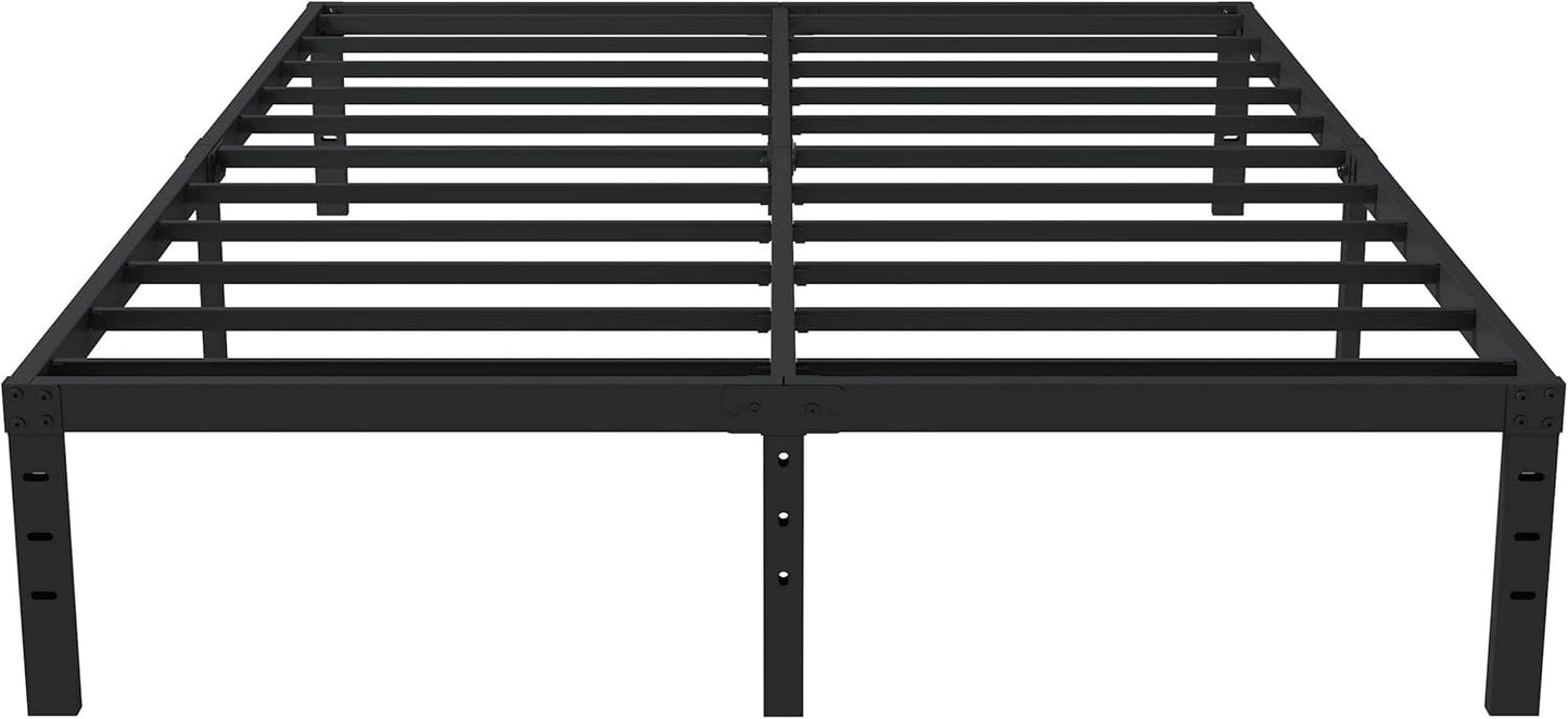 16 Inch California King Bed Frames No Box Spring Need, Platform Cal King Bed Frame with 14 Inch Storage, 3500 lbs Heavy Duty Metal Slats Support, Easy Assembly Mattress Foundation