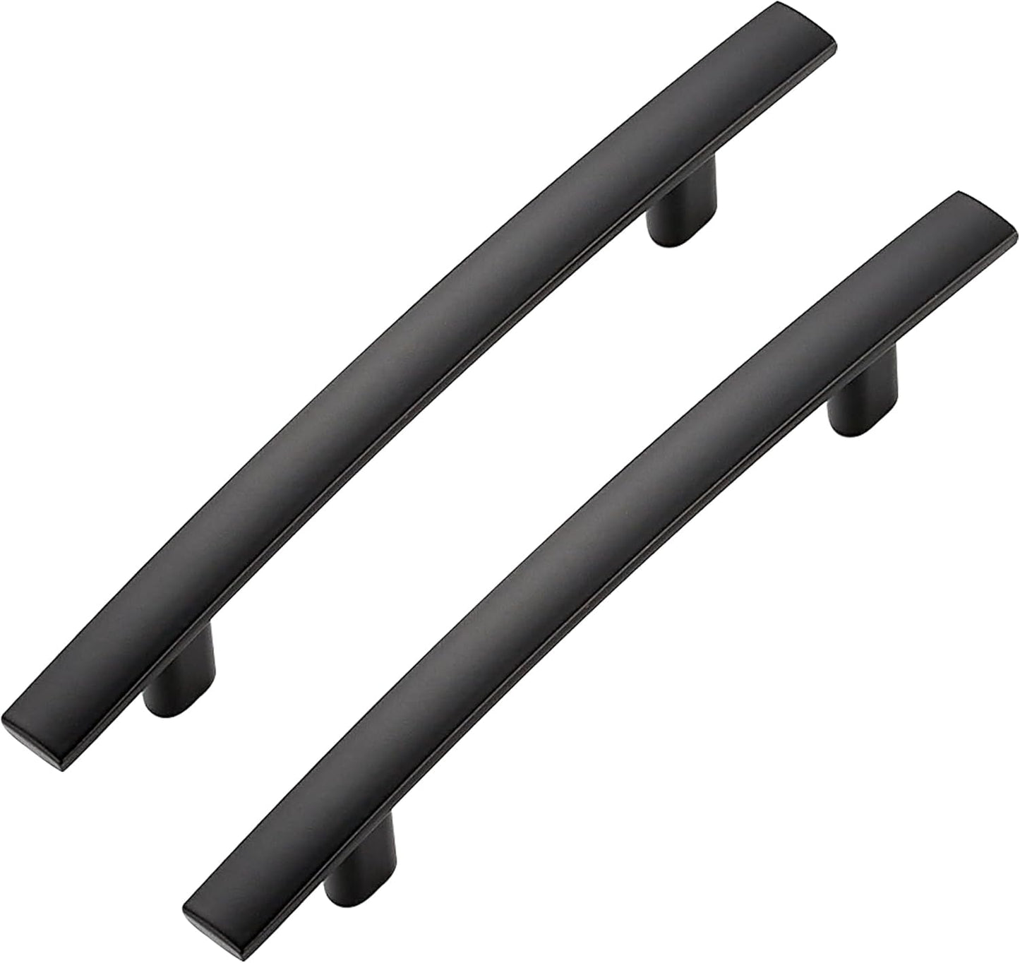 30 Pack Cabinet Handles 3.75" Hole Center - Curved Cabinet Pulls Black Drawer Pulls for Kitchen Cupboard Solid Hardware for Dresser Drawer Arch Hardware