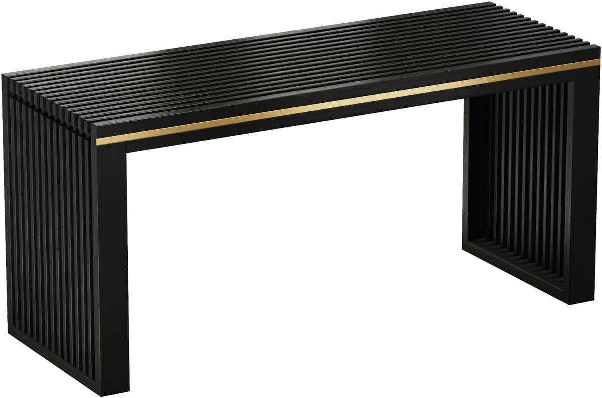 Bamboo Dining Bench Indoor Long Entryway Shoe Rack Benchs,Outdoor Modern Wood Benches 35 Inch Bamboo Bench for Living Room Hallway Bedroom Bathroom