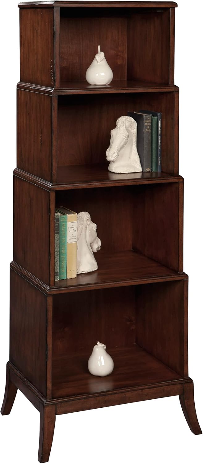 Hekman Special Reserve Wooden Bookcase - 4-Tier Wooden Bookshelf, Solid Wood Bookcase for Book Organizer, Book Storage, Tall Narrow Bookshelf for Home Office, Kids Room, and Living Room Furniture