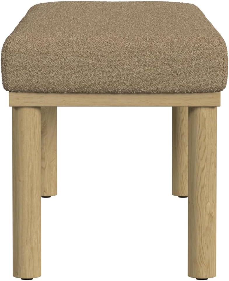 HomePop Oslo Decorative Bench - Brown Boucle