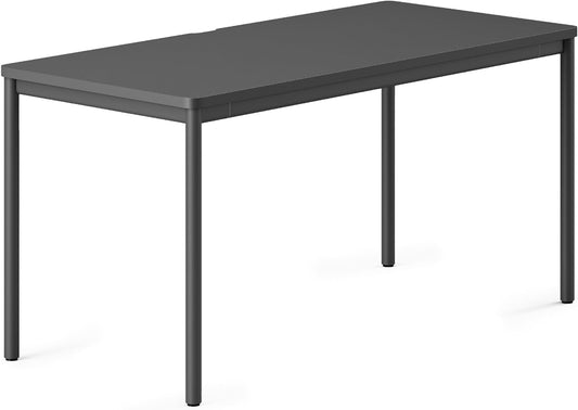 Branch Daily Desk - Functional at Home Office Desk with Effortless Assembly, Timeless Design, Rounded Corners, and Built-in Cable Notch - 58” W x 27” H x 24” D - Charcoal - Charcoal
