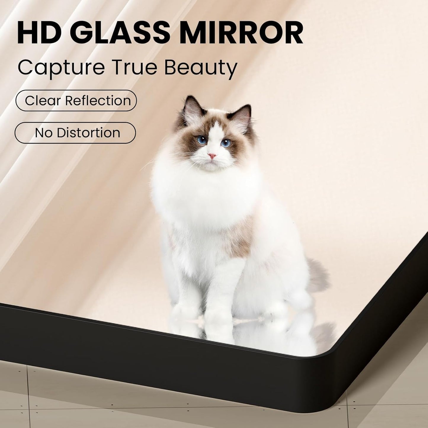 24X36 Inch Black Bathroom Mirror, Black Metal Framed Mirror for Wall, Rounded Rectangle Matte Bathroom Vanity Mirror with Tempered Glass, Anti-Rust, Horizontal/Vertical