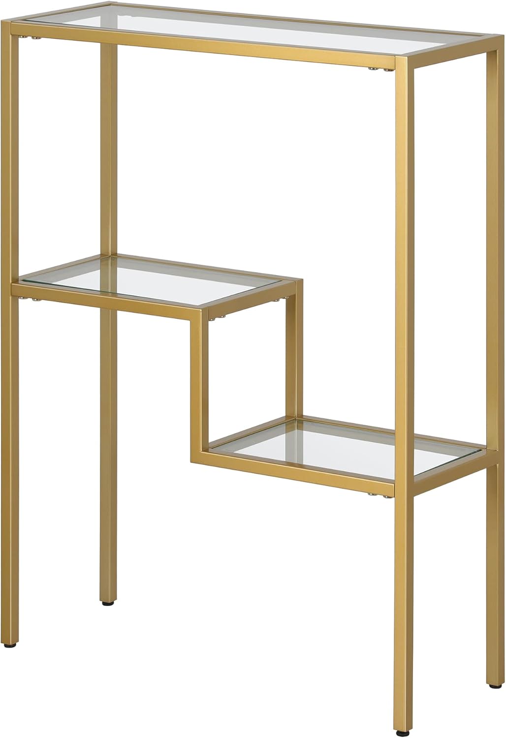 Henn&Hart 22" Wide Rectangular Console Table in Brass, Entryway Table, Accent Table for Living Room, Hallway
