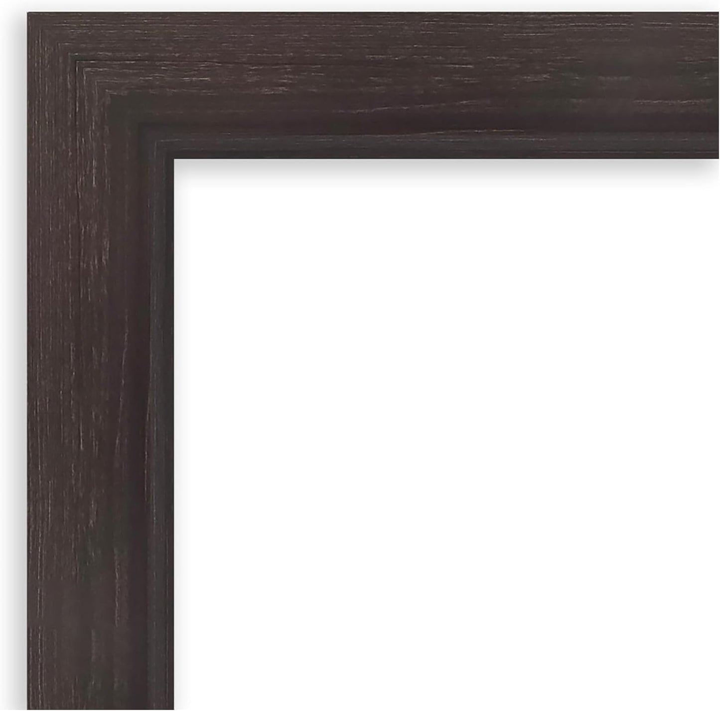 Amanti Art Brown Wall Mirror 30x24 Sloped Espresso Rectangle Bathroom Mirror for Wall Decor Living Room, Medium Modern Frame, Hangs Horizonally and Vertically, Bathroom Decor, Beveled Edge