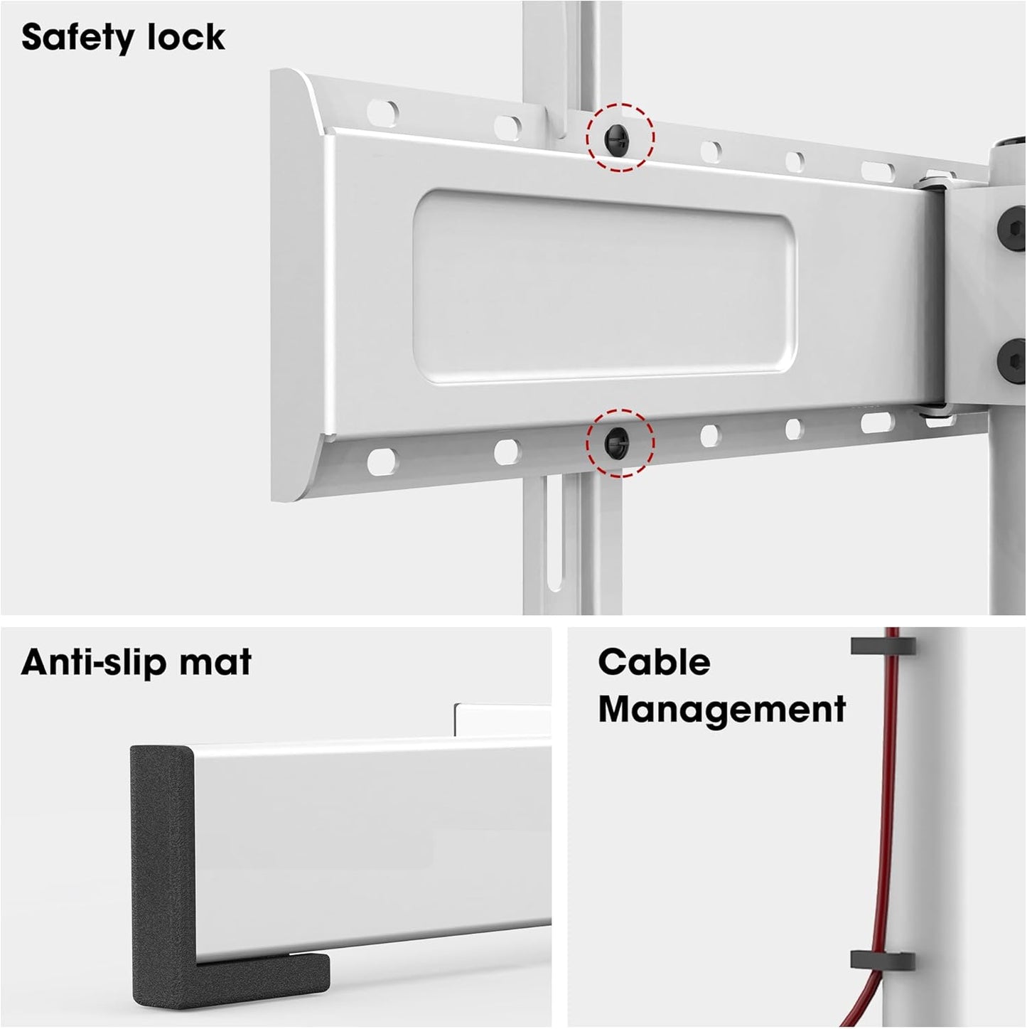 Modern Minimalist Swivel Floor TV Stand for 32-65 Inch TVs up to 88lbs, 12 Levels Height Adjustable with Tilt, Space Saving TV Mount Stand for Living Room/Bedroom, Iron Base, MAX VESA 600x400mm