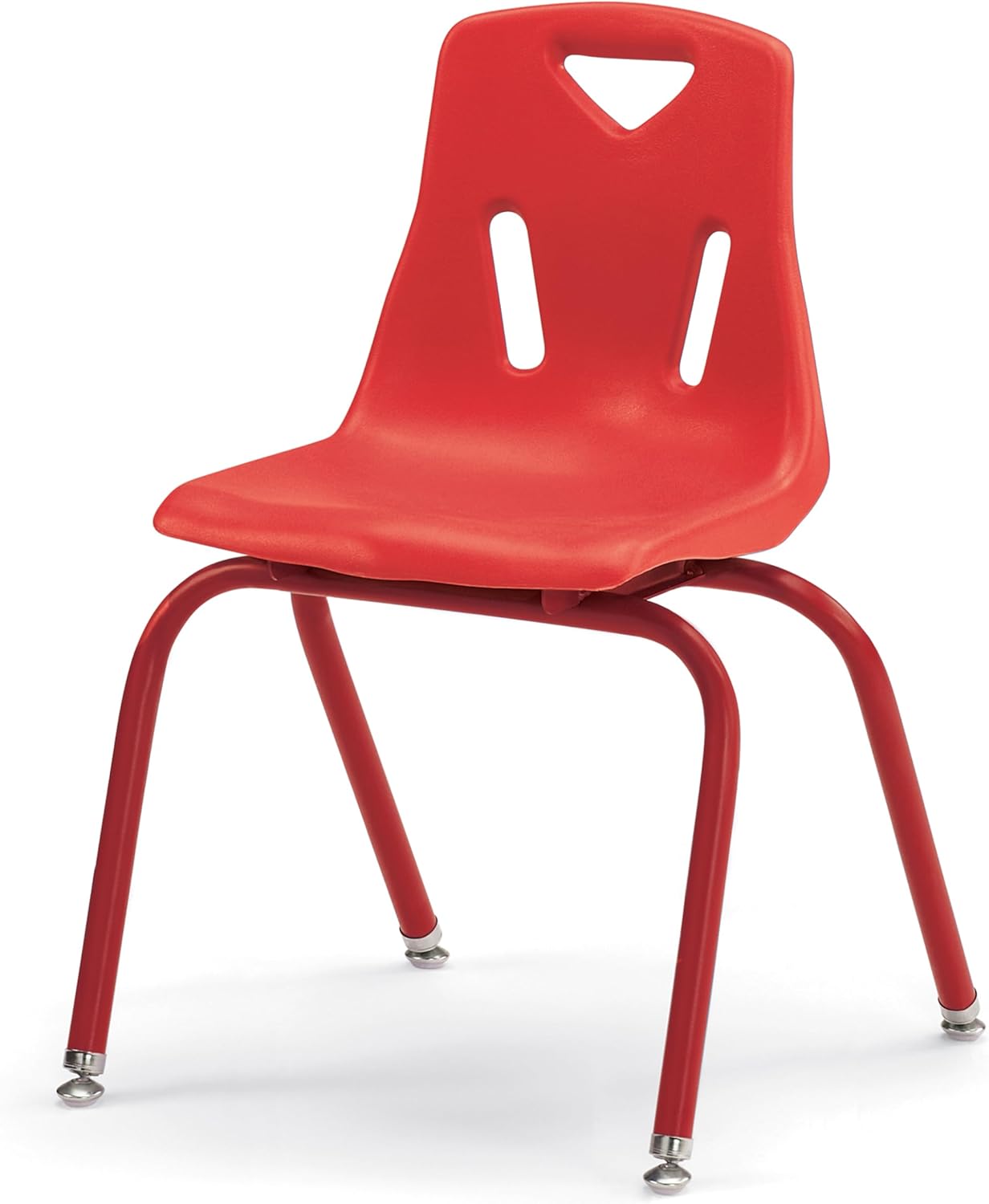 Berries Jonti-Craft 8126JC6008 Stacking Chairs with Powder-Coated Legs, 16" Height, Red, Pack of 6