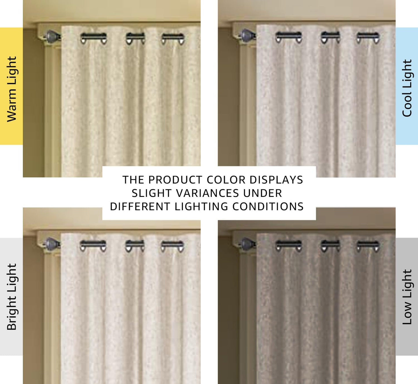 H.VERSAILTEX Linen Blackout Curtain Durable Thick Textured Linen Look 100% Blackout Patio Door Curtain Anti Rust Grommet Extra Wide Sliding Door Curtain Panel, W100 x L84 inch - Natural