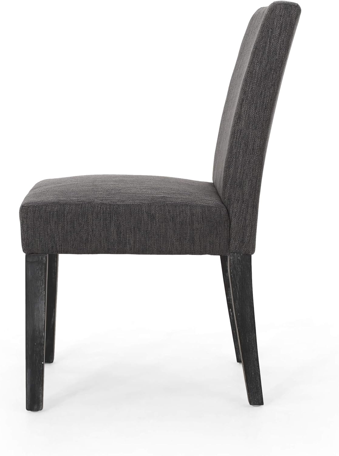Christopher Knight Home Kuna Contemporary Upholstered Dining Chair (Set of 2), Charcoal + Gray
