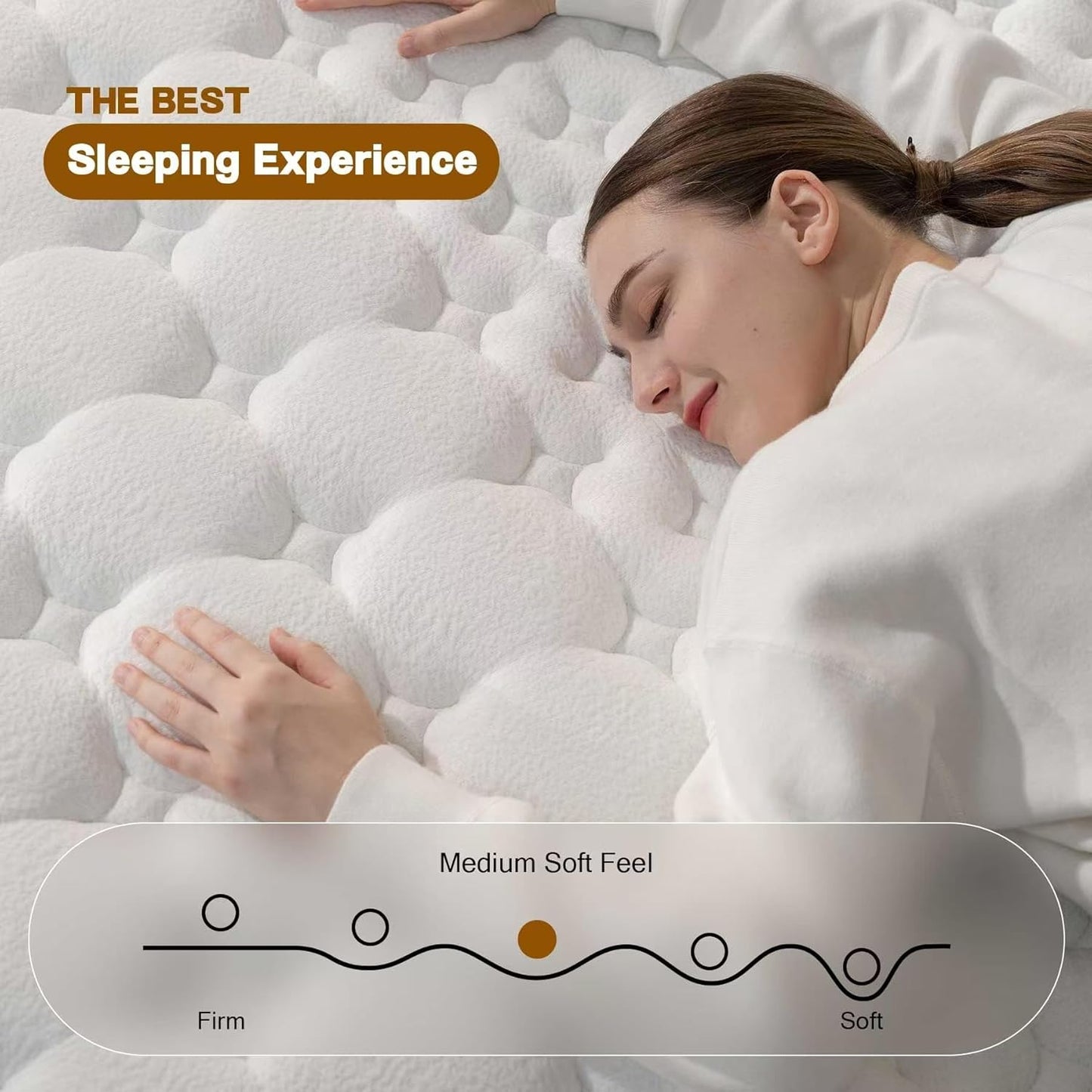 King Size Mattress, 12 Inch Hybrid King Mattress in a Box, Medium Firm Mattresses with Memory Foam & Pocket Springs, Pressure Relief, Cool Fresh Sleep, Enhanced Edge support， 80" x 76"