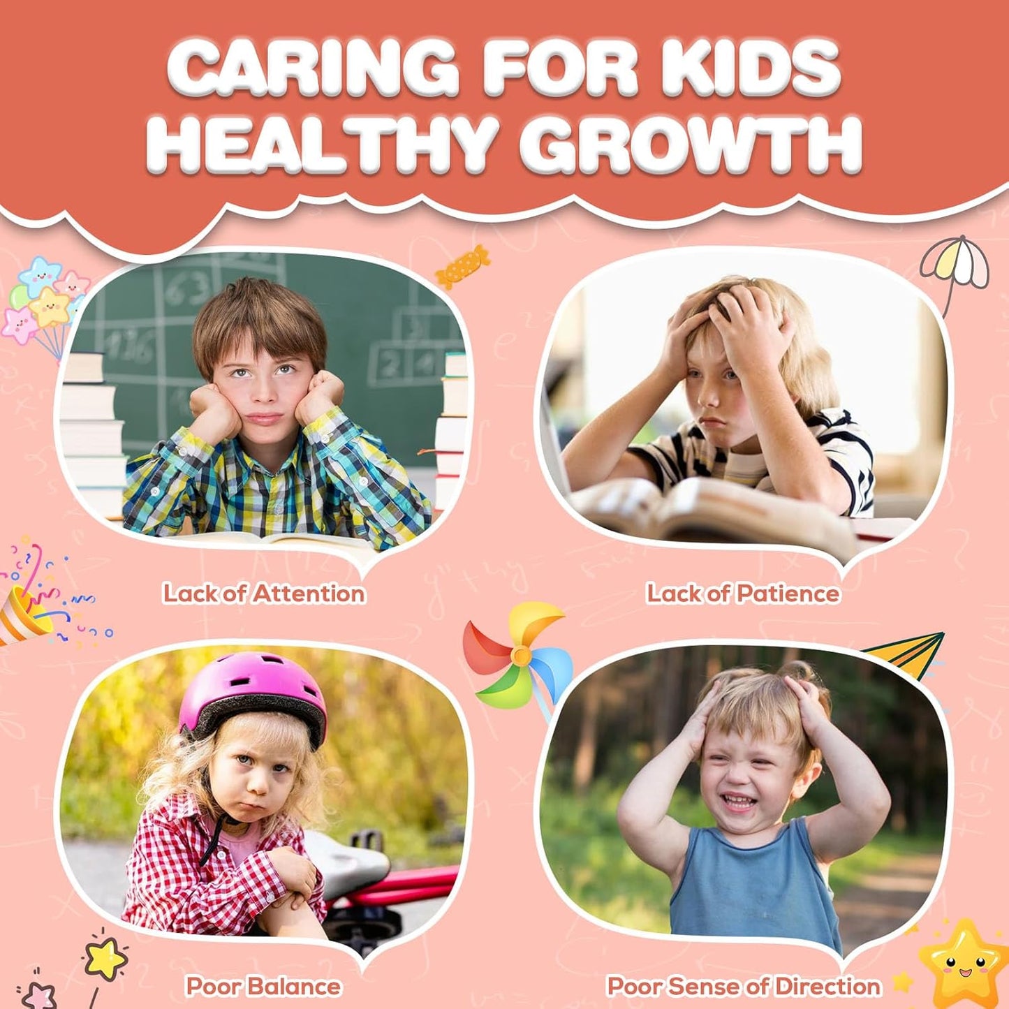 Spinning Chair for Autistic Kids - Safety Handle Sensory Chair for Autistic Children with Non-Slip Design, 3-12 Years Kids Swivel Chairs(Orange)