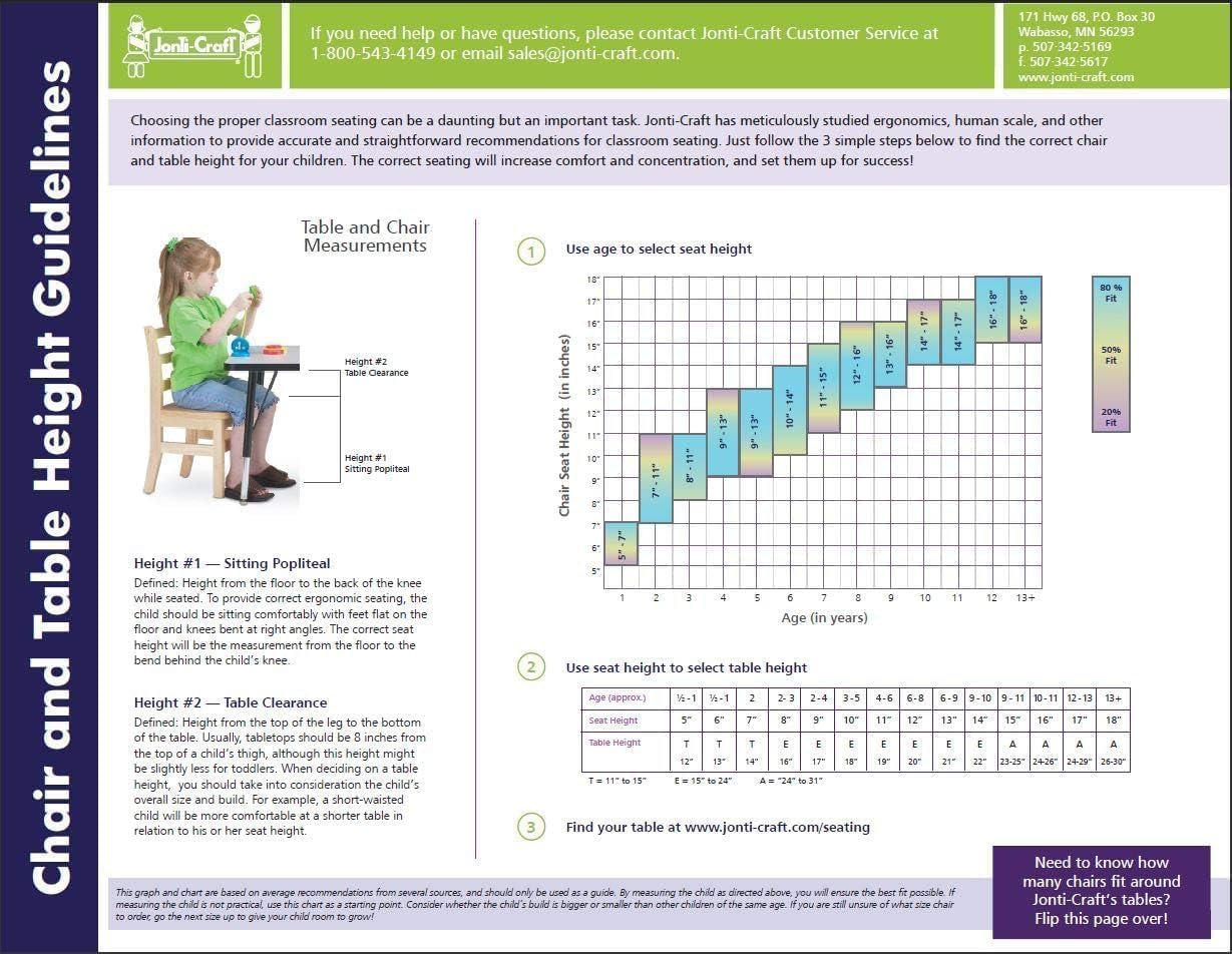 Berries Jonti-Craft 8142JC6008 Stacking Chairs with Chrome-Plated Legs, 12" Height, Red, Pack of 6