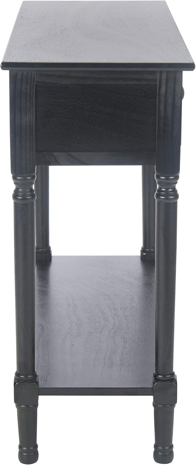 SAFAVIEH Home Collection Tate Black 2-Drawer Bottom Shelf Console Table CNS5720B