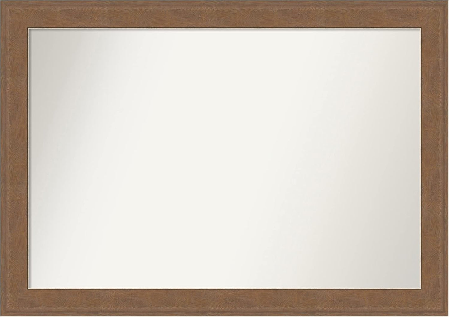 Amanti Art Brown Bathroom Mirror for Over Sink, 29x41 Alta Medium Brown Rectangle Vanity Mirror, Large Country Rustic Frame, Hangs Horizonally and Vertically, Bathroom Wall Decor, Non-Beveled Edge