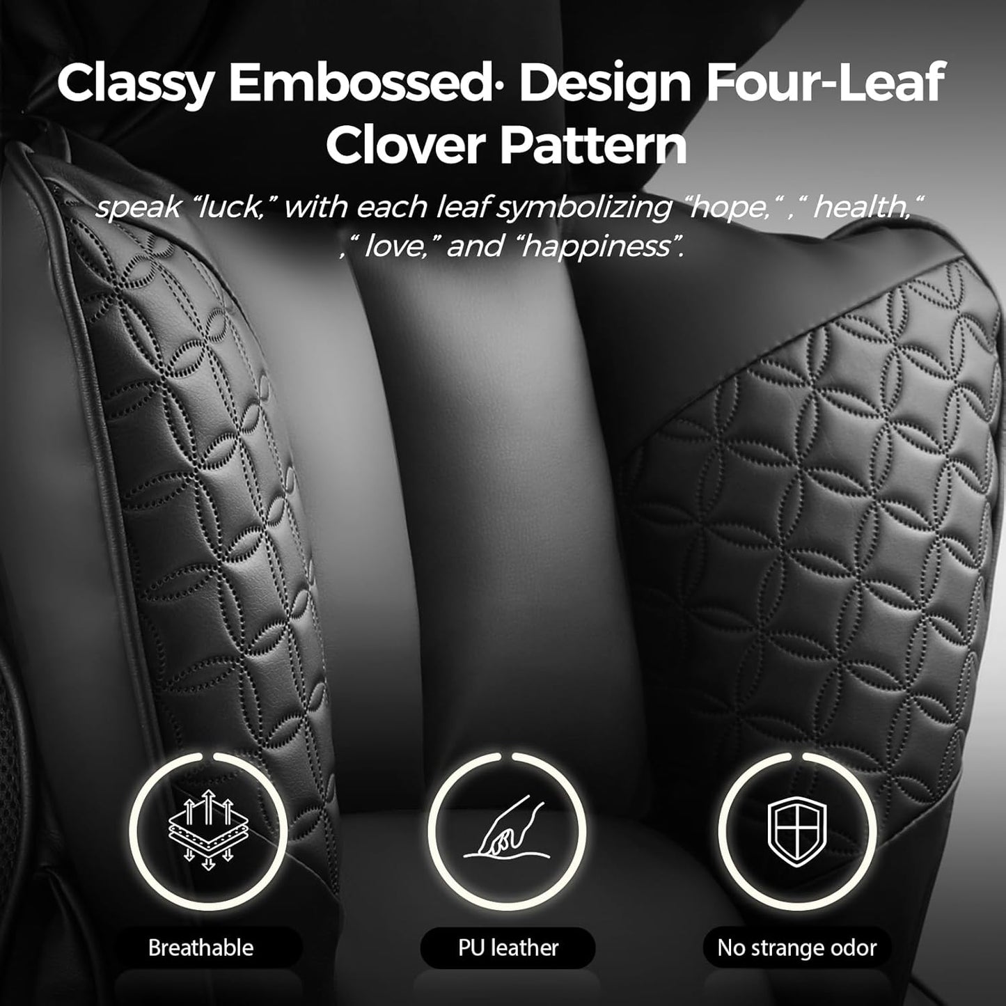 COMHOMA Big and Tall Office Chair 400LBS Wide Ergonomic Gaming Chair with Deluxe Embossing Leather with Foot Rest 150°Reclining Adjustable Armrests Pocket Spring Back Support and Without Pillow