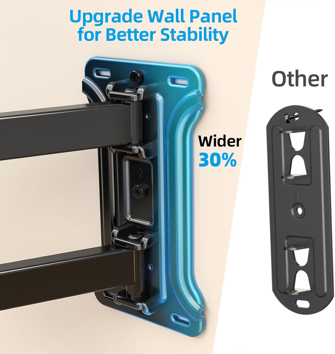 Pre-Assembled Corner TV Wall Mount for 32-80" TVs, Full Motion with Smooth Gliding Extension, 30" Long Arm, Single Stud Installation Holds 100lbs, Max VESA 600x400mm