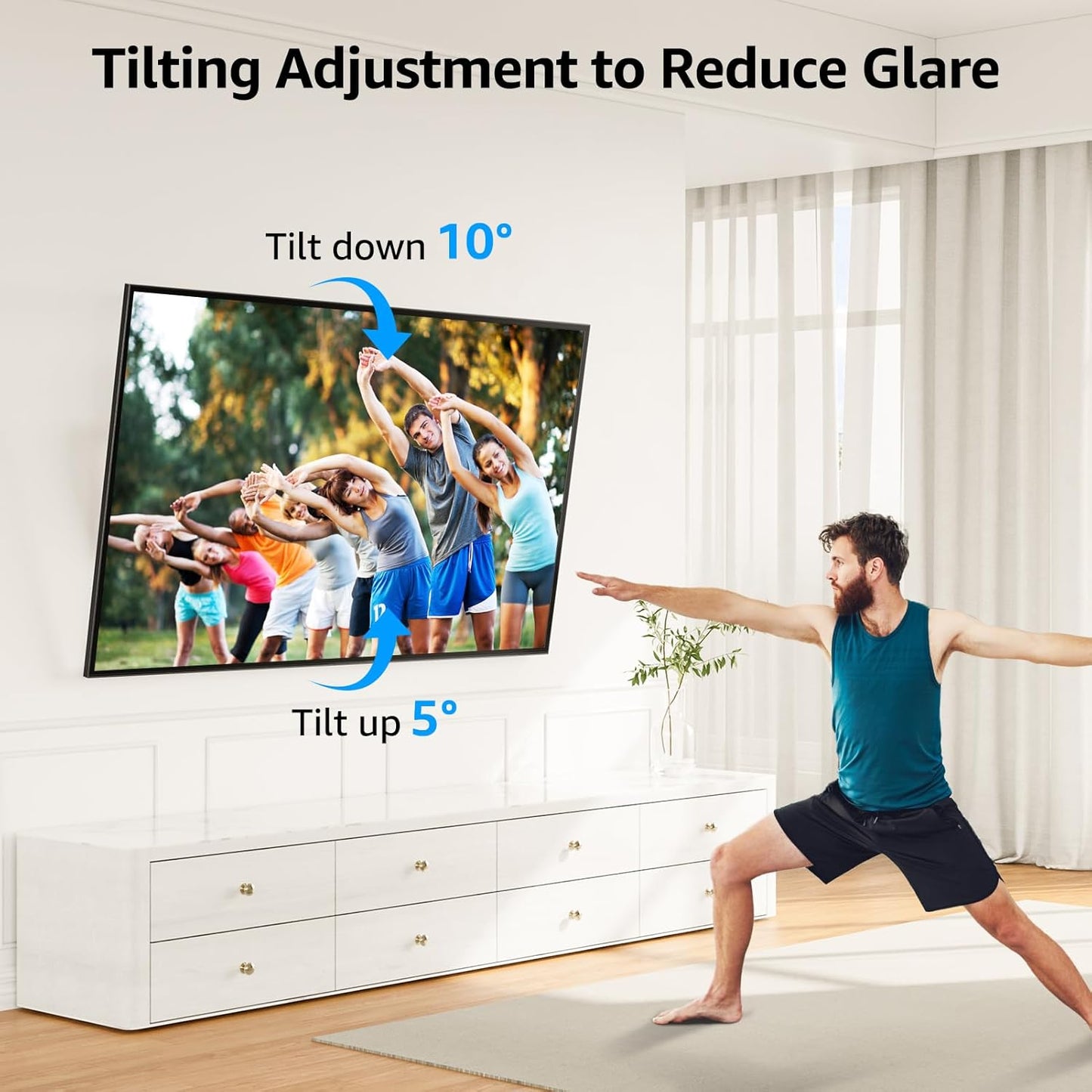 MOUNTUP Heavy Duty TV Wall Mount for 47-90 inch Large TVs, Holds 200 lbs, Full Motion TV Mount with Articulating Extension, Swivel & Tilt, Preassembled, Max VESA 800x400mm, Fits 16-24" Studs, MU0015