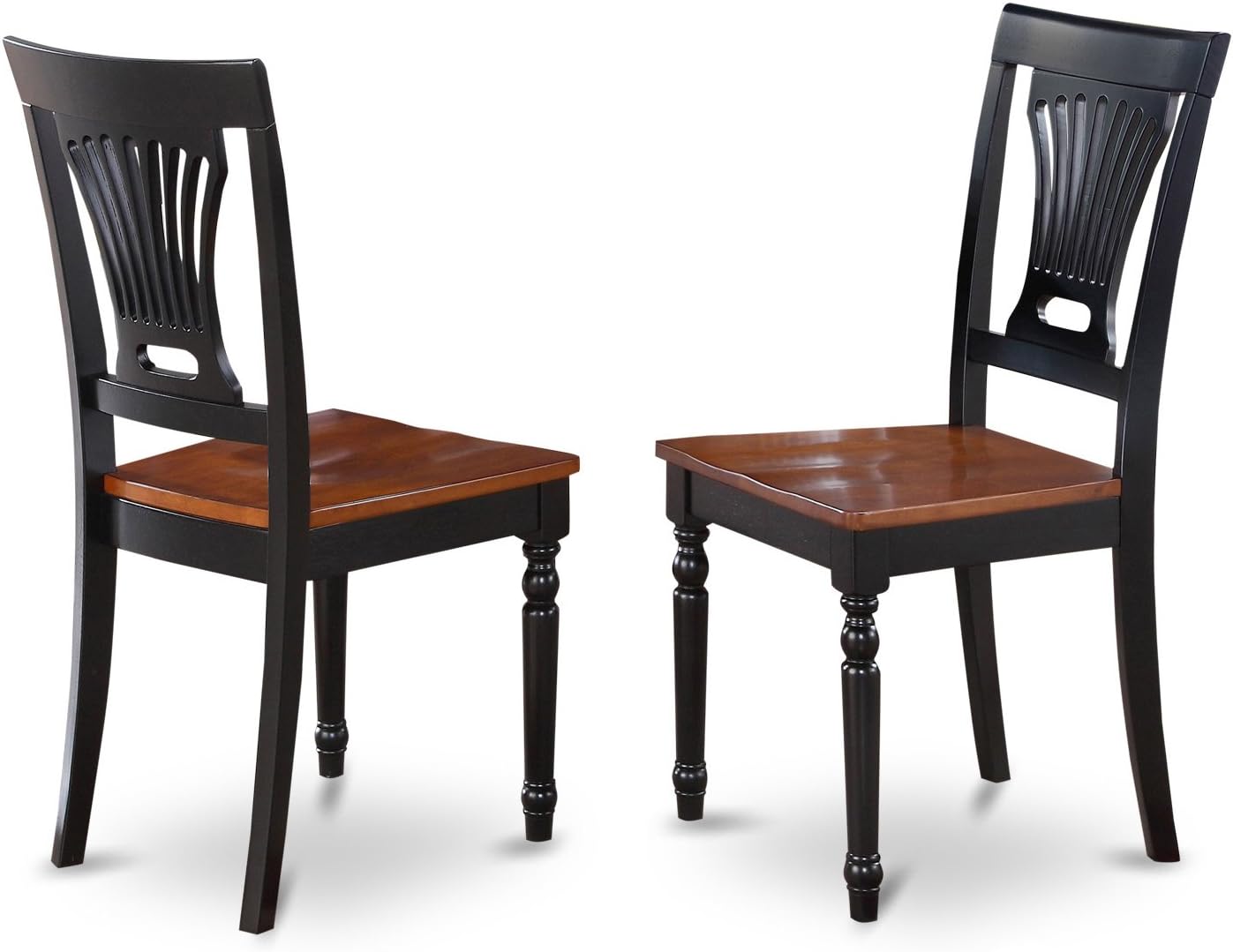East West Furniture QUPL5-BCH-W 5 Piece Kitchen Table & Chairs Set Includes a Rectangle Dining Table with Butterfly Leaf and 4 Dining Room Chairs, 40x78 Inch, Black & Cherry