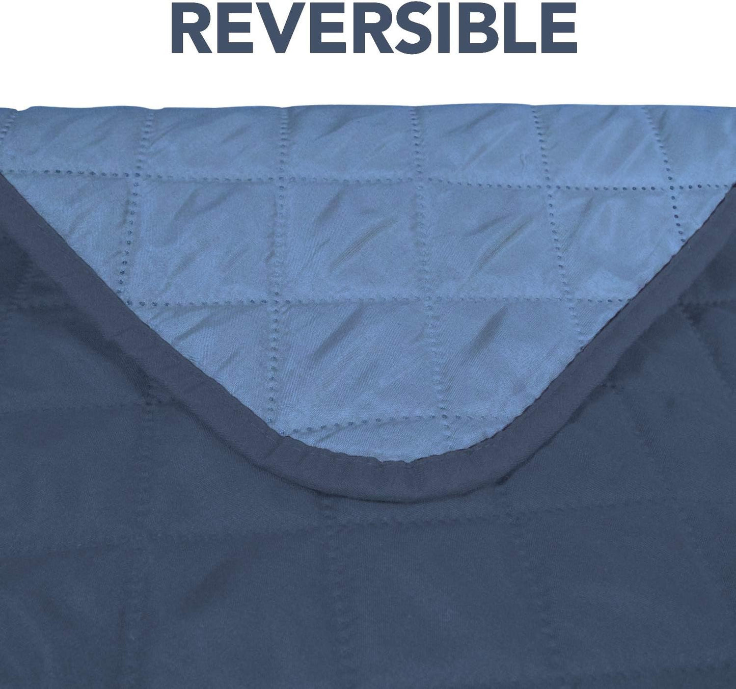 PureFit Reversible Sofa Couch Cover Water Resistant Couch Covers for 3 Cushion, Washable Furniture Cover with Non-Slip Foam and Adjustable Strap for Dogs, Pets (Oversized Sofa, Dark Blue/Light Blue)