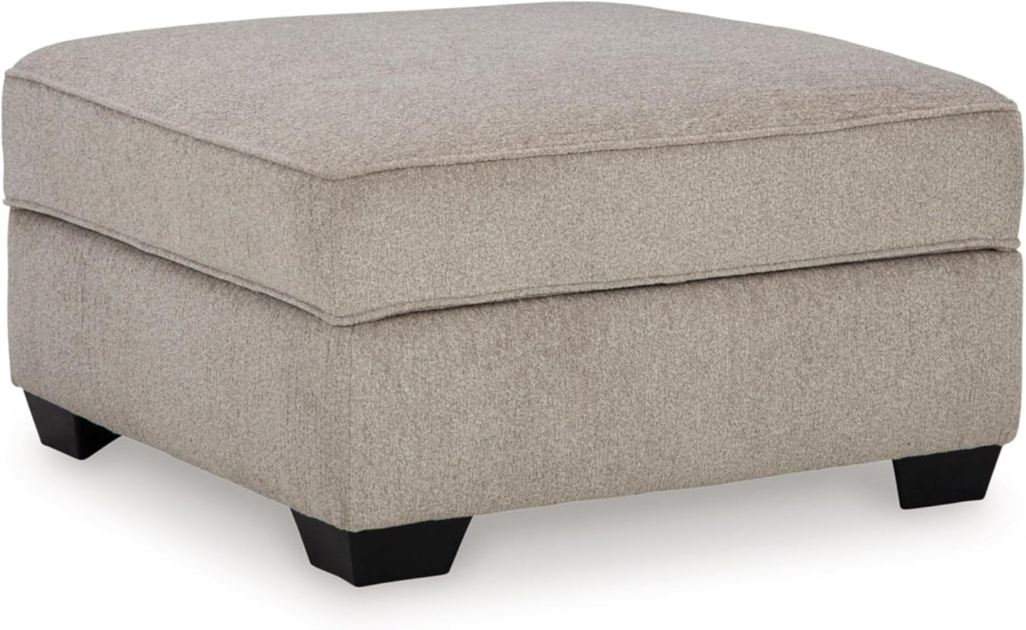 Signature Design by Ashley Claireah Casual Square Storage Ottoman with Removable Lid, Light Brown