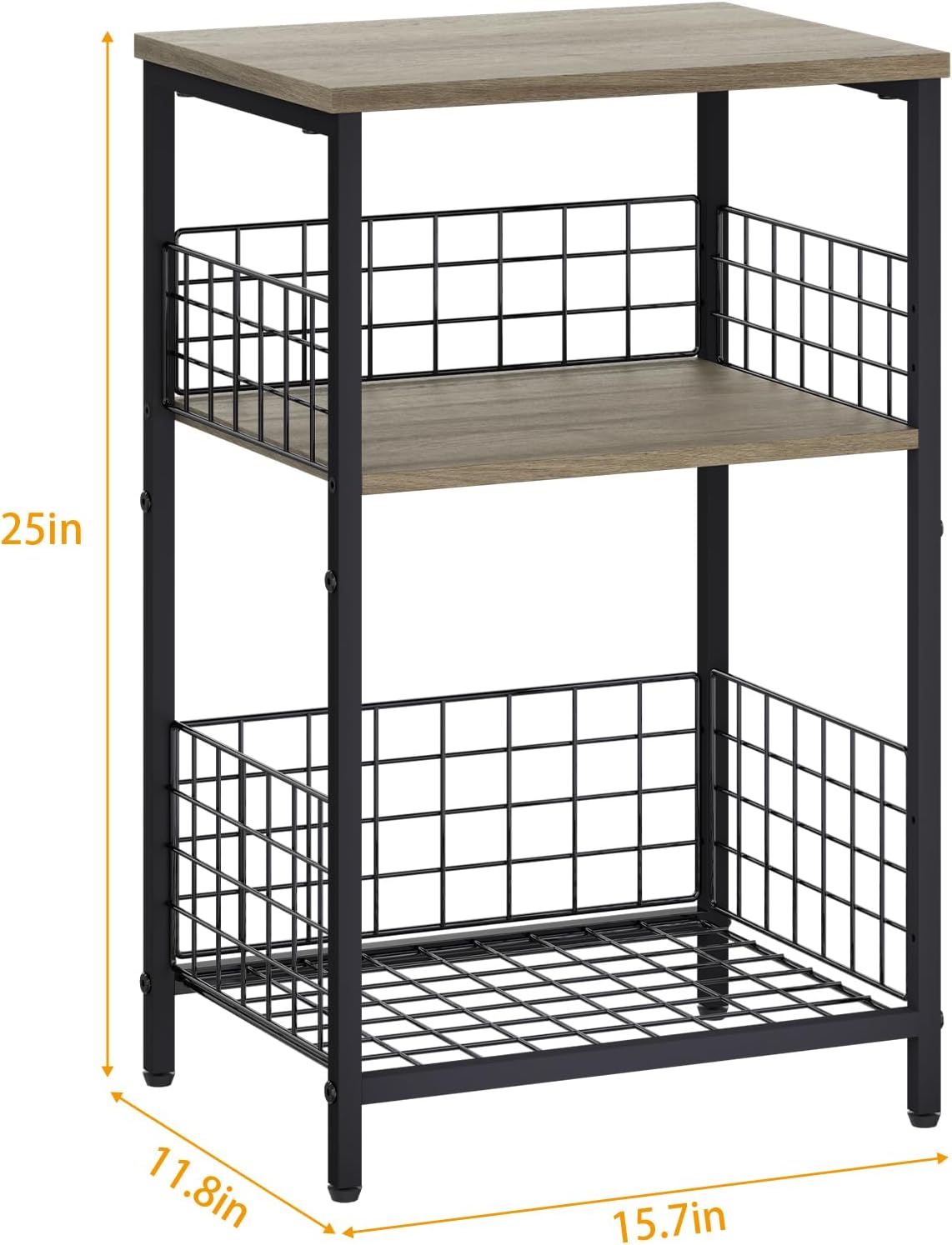 X-cosrack Record Player Stand with Storage Up to 100 Albums, 3 Tier Vinyl Record Storage for Living Room, Turntable Stand with Record Holder & Display Shelf(Patent Pending)(Greige & Black)