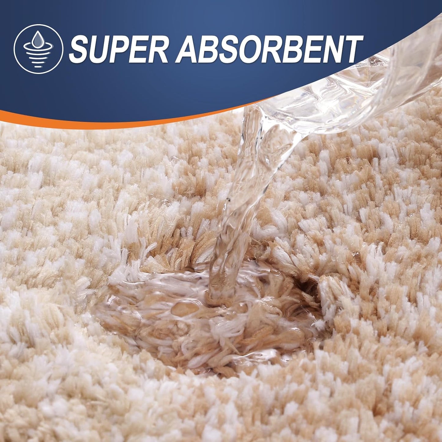 OLANLY Bathroom Rugs Mat 24x16, Extra Soft Absorbent Microfiber Bath Rugs, Rubber Backing, Quick Dry, Machine Washable Bath Mats for Bathroom Floor, Tub and Shower, Home Decor Accessories, Beige