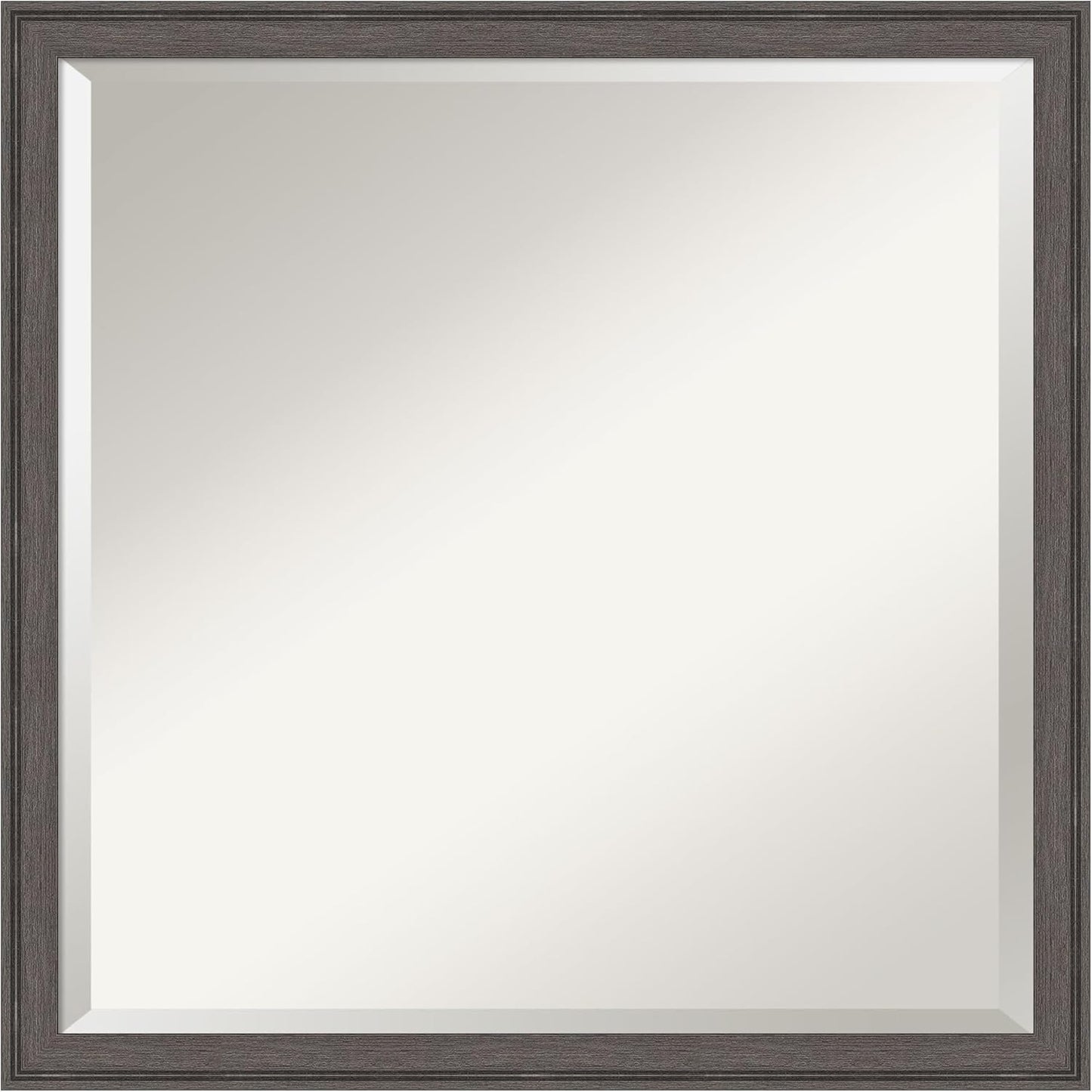 Amanti Art Silver Bathroom Mirror for Over Sink, 22x22 Florence Pewter Square Vanity Mirror, Medium Casual Frame, Hangs Horizonally and Vertically, Bathroom Wall Decor, Beveled Edge from WI, USA