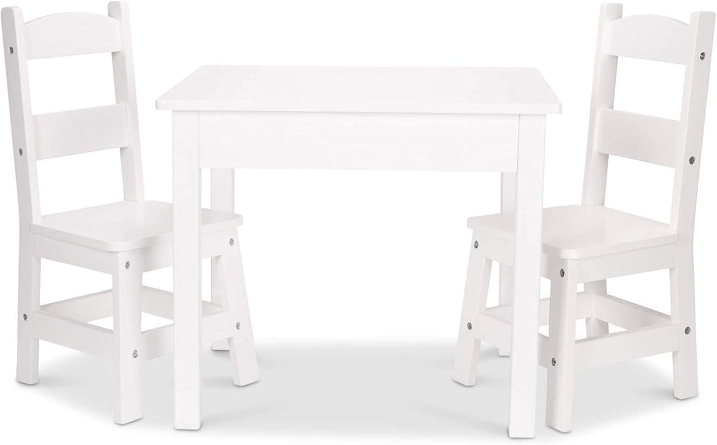 Melissa & Doug Wooden Kids Table & Chairs Set, Montessori, Homeschool Classroom Must Haves, Bedroom Furniture for Boys & Girls 3+