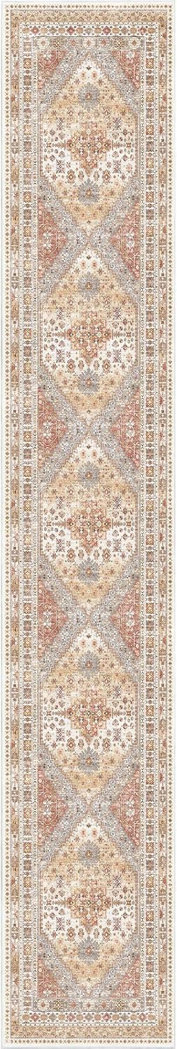 zesthome Washable Runner Rug 2.5x14 - Stain Resistant Entryway Rug,Ultra-Thin Kitchen Rugs, Anti Slip Backing Runner Rugs for Entrance Laundry Room Indoor Hallway (Orange,2.5'x14')