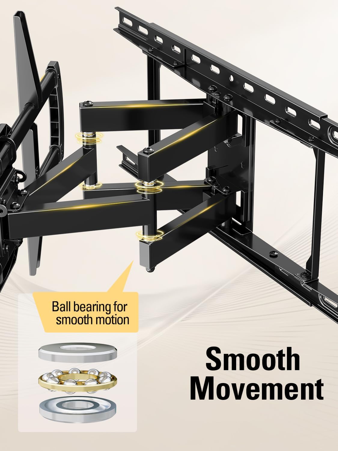 Mounting Dream TV Wall Mount for Most 42-84 Inch TVs, Full Motion Wall Mount Bracket with Articulating Arms , Max VESA 600x400mm , Up to 100LBS , Fits 16" , 18" , 24" Studs