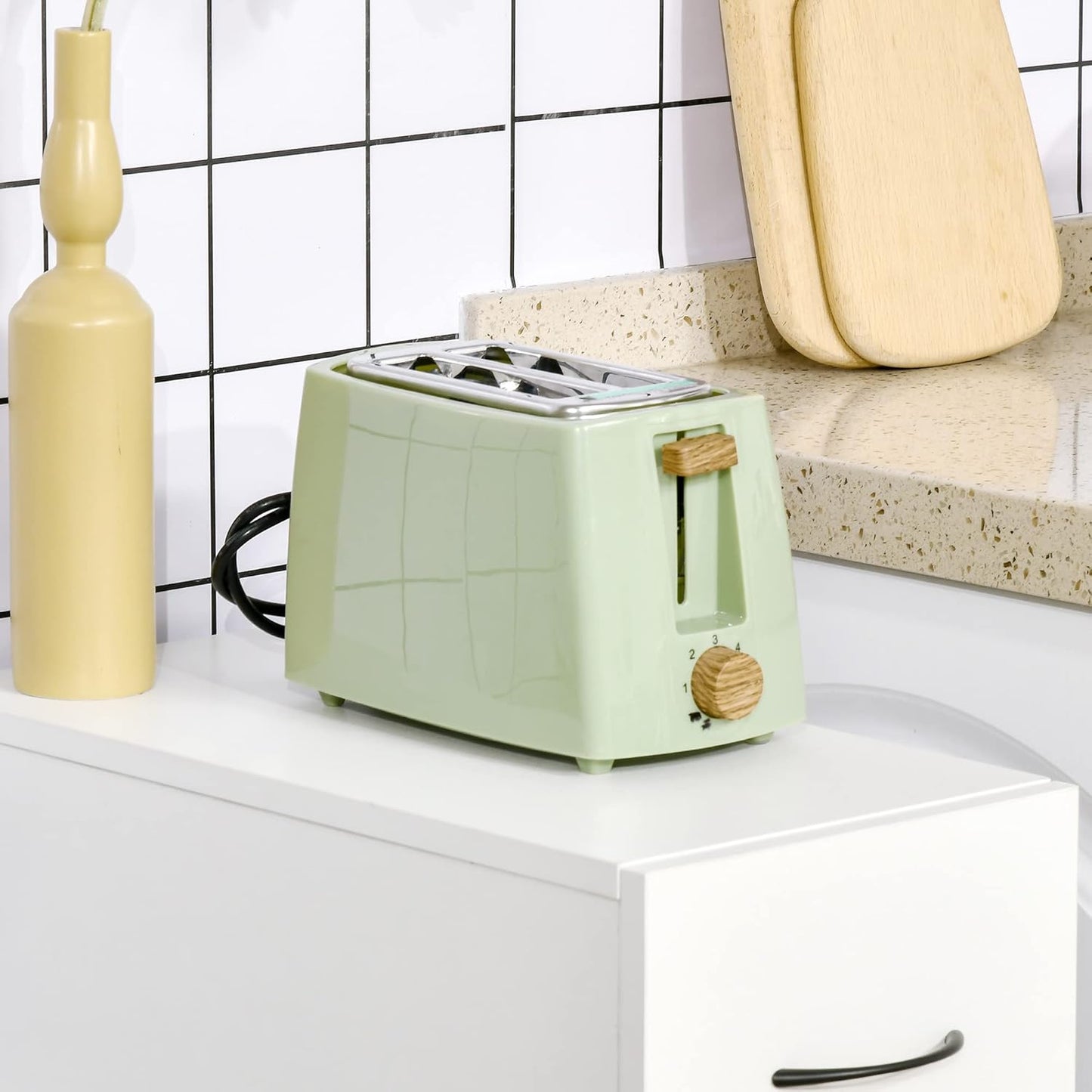 HOMCOM 3- Tier Slim Storage Cart, Rolling Narrow Kitchen Cart on Wheels for Small Place, Slide Out Side Utility Cart for Bathroom, Laundry