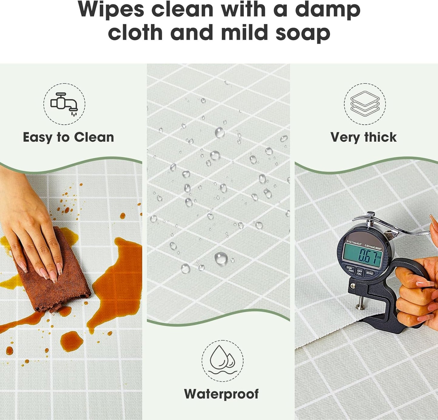 Beautysaid Shelf and Drawer Liner for Kitchen Cabinet, Non Adhesive Non Slip Shelf Paper Waterproof Washable Thickened for Dresser Pantry Shelve Bathroom Protector Liner(Light Green,12 in x 30 FT)