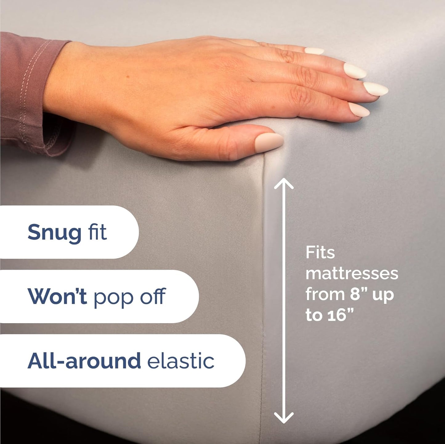 Twin Size 3 Piece Sheet Set - Comfy Breathable & Cooling Bed Sheets Set - Hotel Luxury Bedding for Women, Men, Kids, Teens, Boys & Girls - Deep Pockets, Soft and Wrinkle Free - Oeko-Tex - Light Grey