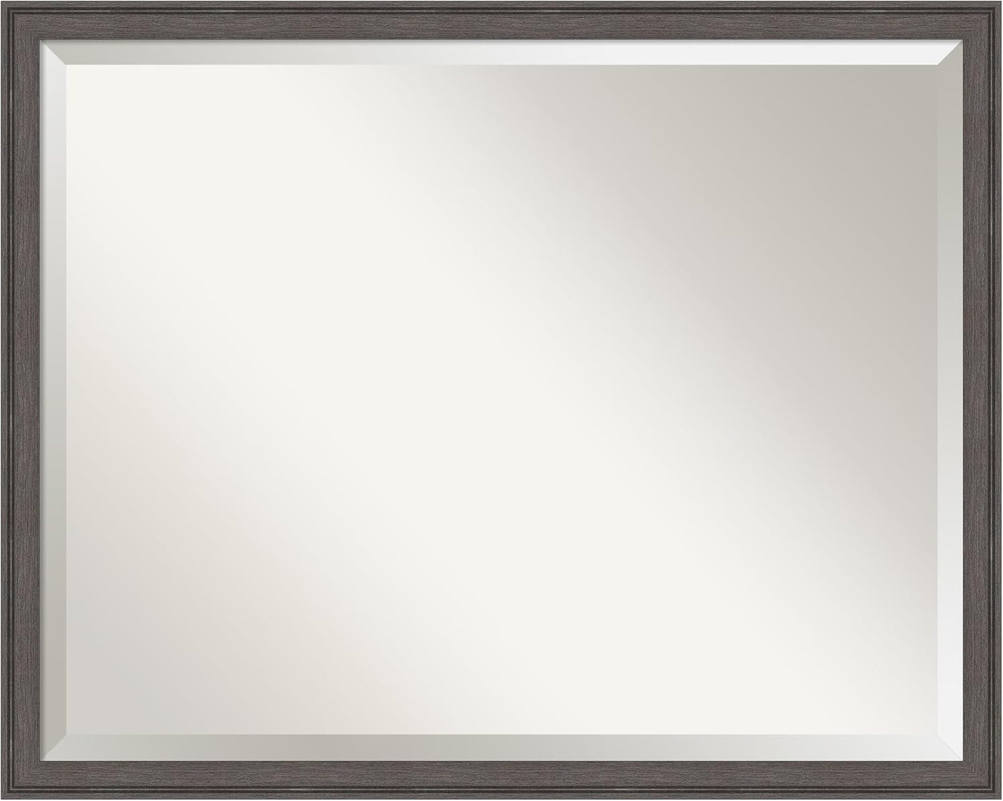 Amanti Art Silver Bathroom Mirror for Over Sink, 24x30 Florence Pewter Rectangle Vanity Mirror, Large Casual Frame, Hangs Horizonally and Vertically, Bathroom Wall Decor, Beveled Edge from WI, USA
