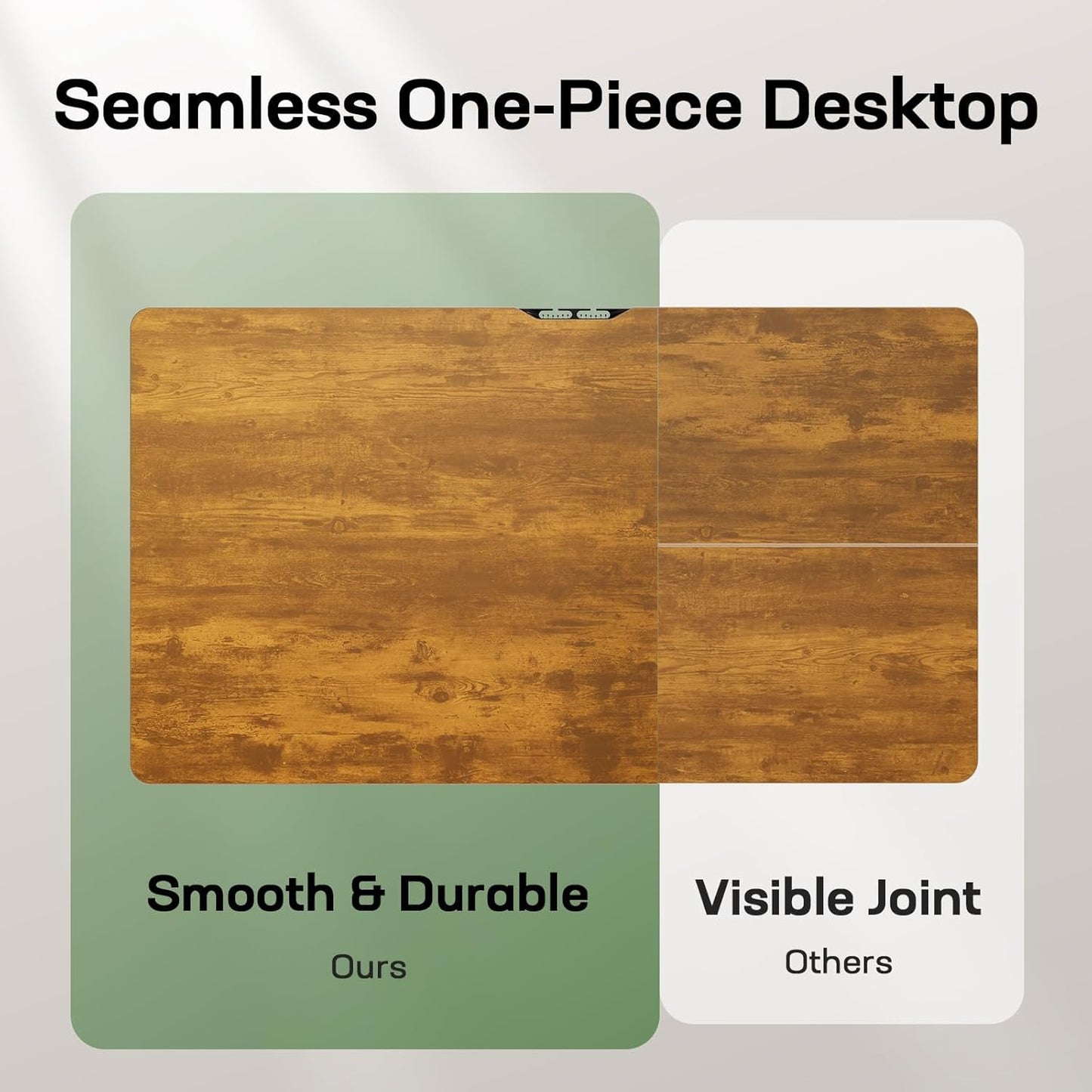 Marsail Electric Standing Desk with One-Piece Desktop,55 x 30 inch Height Adjustable Office Gaming Computer Desk with Deeper Tabletop,Home Office Stand up Desk with 4 Memory Presets, table for Bedroom