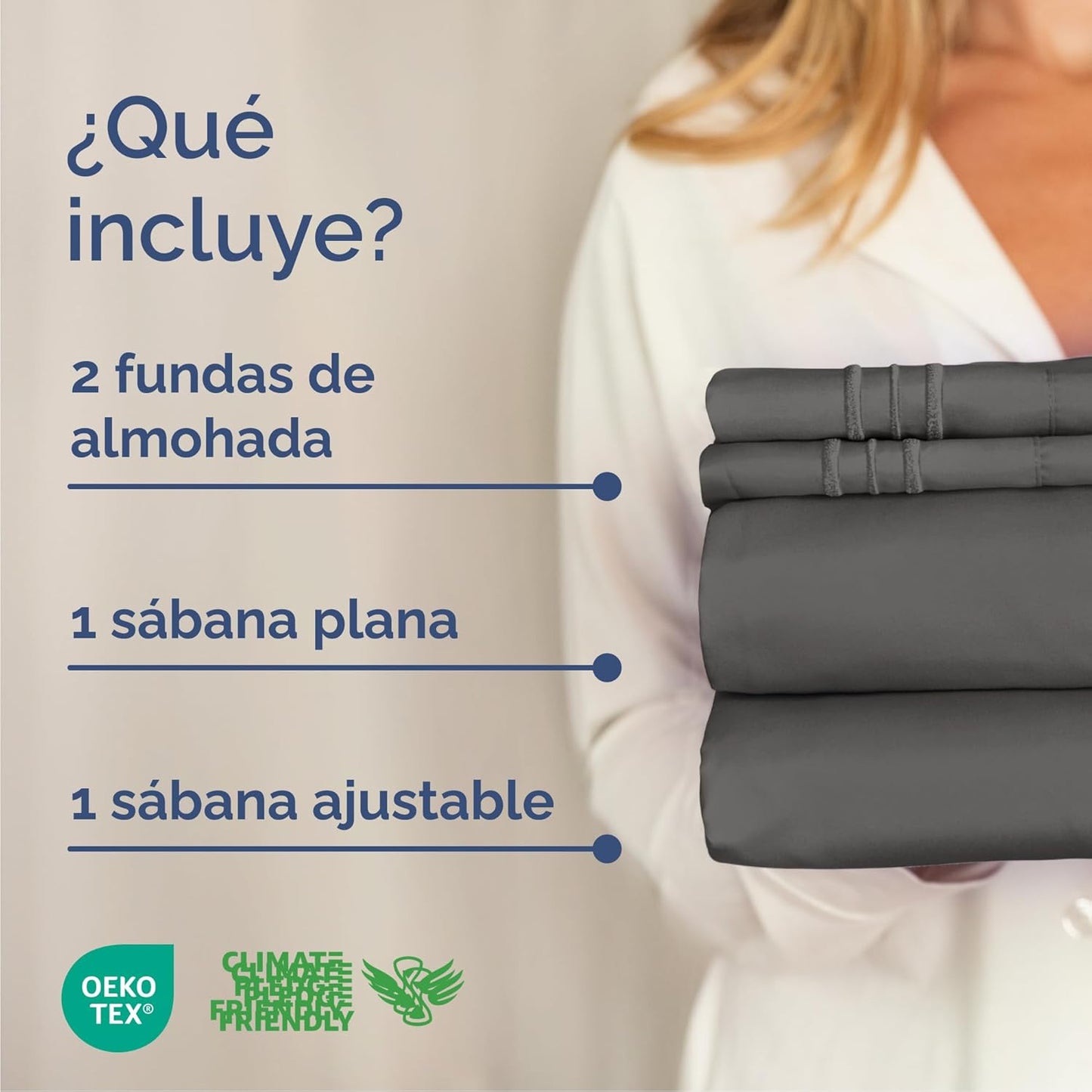 Cal King Size 4 Piece Sheet Set - Comfy Breathable & Cooling Bed Sheets Set - Hotel Luxury Bedding for Women, Men, Kids, Teens, Boys & Girls - Deep Pockets, Soft, Wrinkle Free - Oeko-Tex - Charcoal