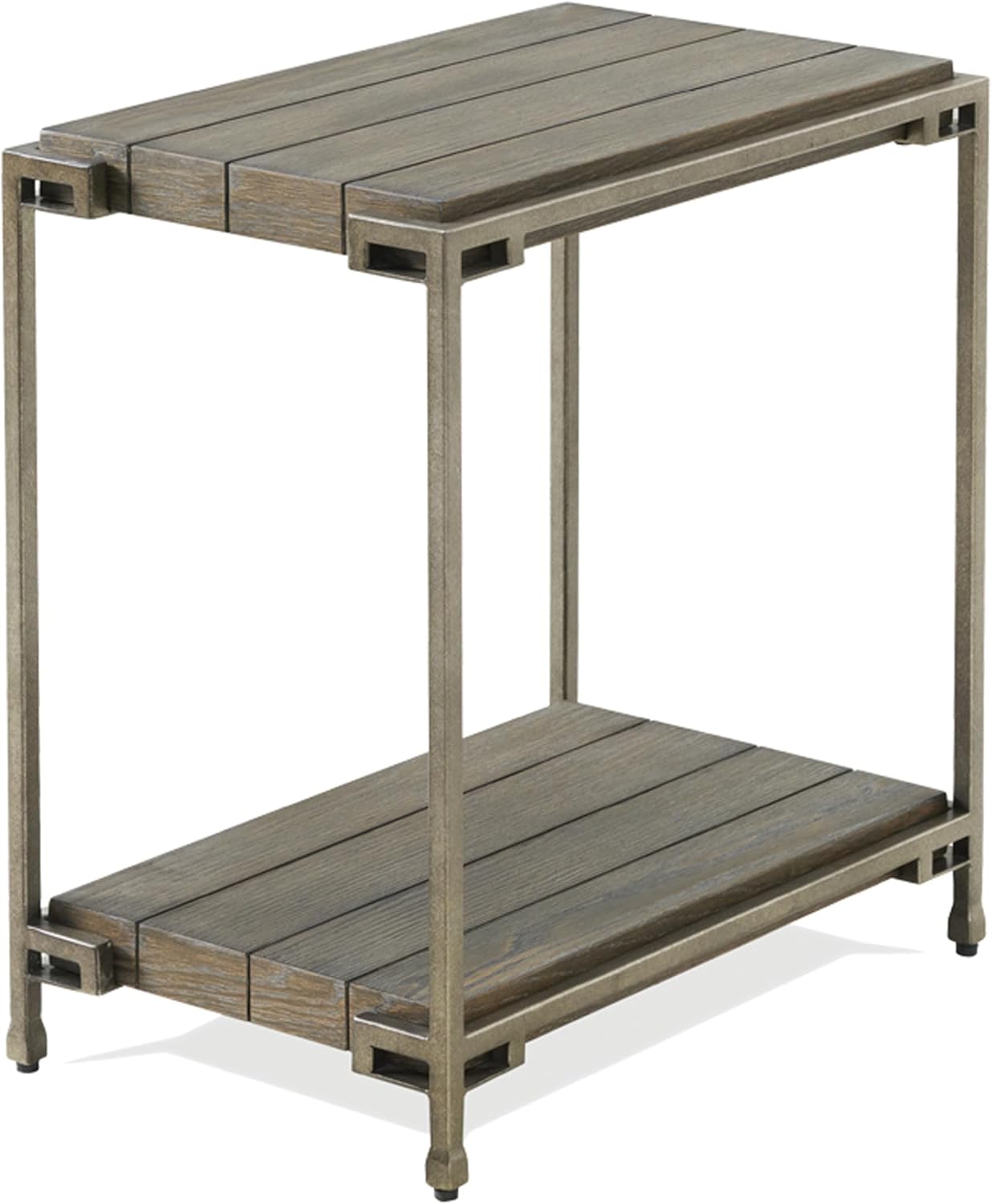 Roundhill Furniture Corbeta Living Room, Side Tables, Aged Graphite