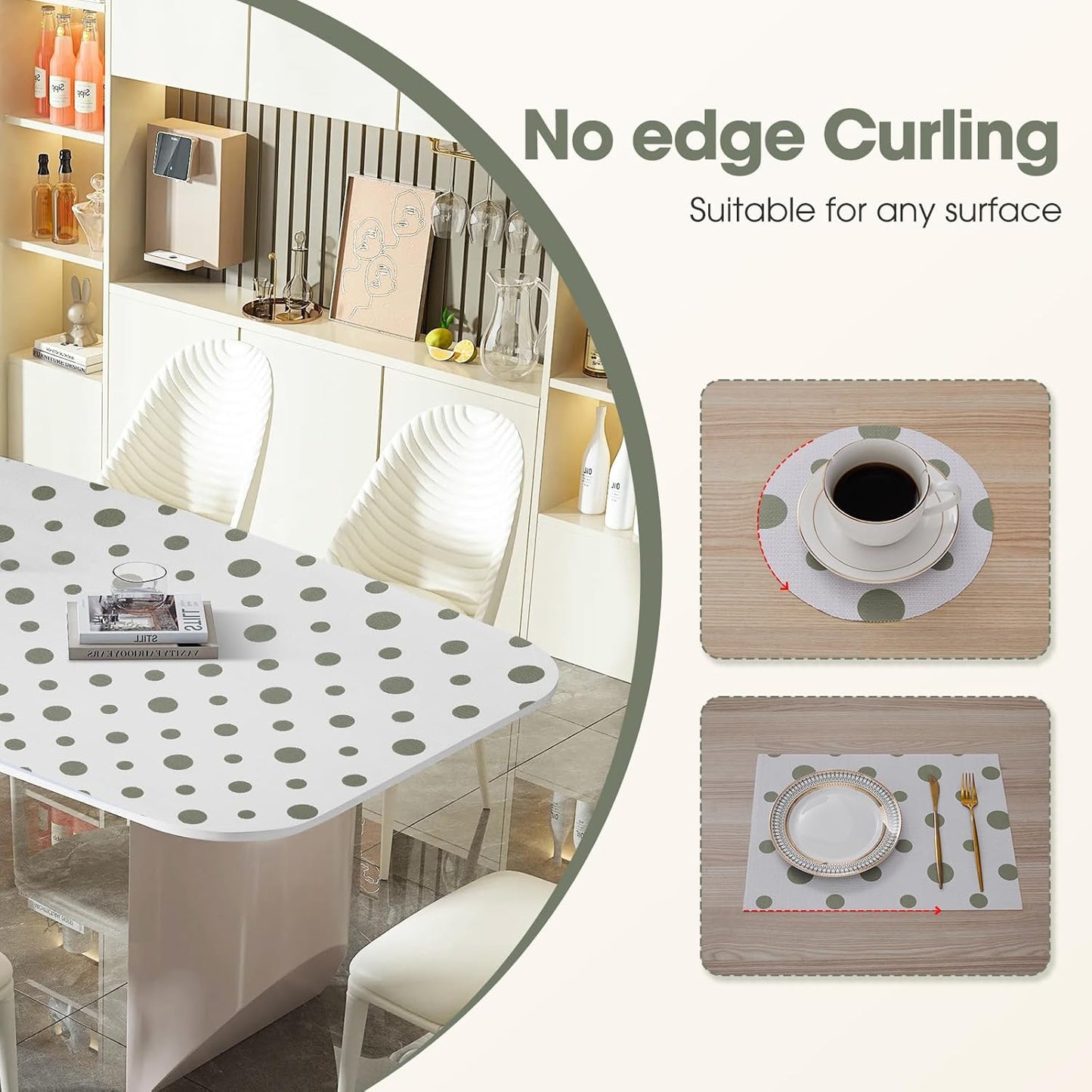 Beautysaid Shelf and Drawer Liner for Kitchen Cabinet, Non Adhesive Non Slip Shelf Paper Waterproof Washable Thickened for Dresser Pantry Shelve Bathroom Protector Liner(Polka Dot,23.6 in x 20 FT)