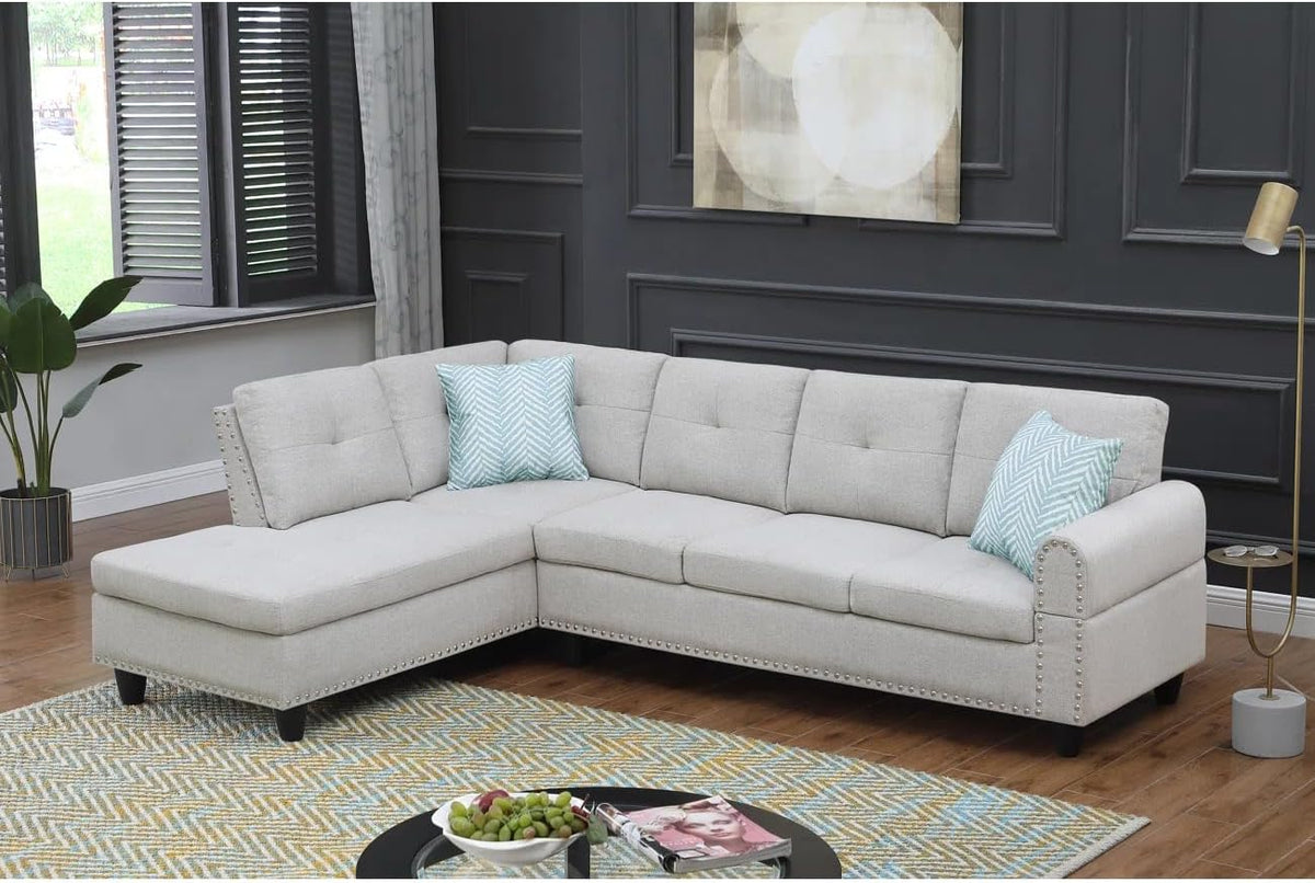 Evan Sectional Sofa for Living Room, Apartment, Bedroom, Office